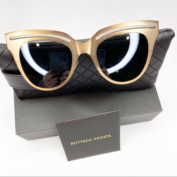 Bottega Veneta 50mm Core Cat Eye Sunglasses in Cream/Silver main image 4
